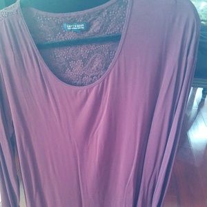 Purple American Eagle Shirt with Lace Back